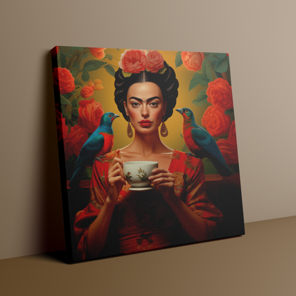 Frida's coffee delight | Canvas Wall Art