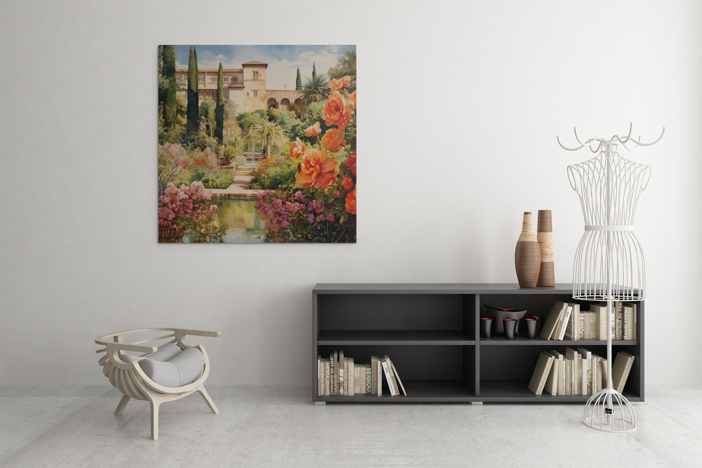 Verdant Alhambra Oasis | Canvas Wall Art