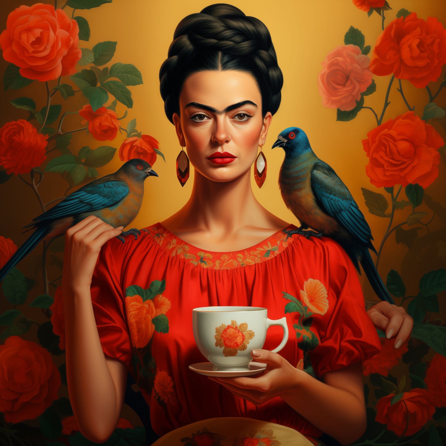 Frida's coffee Garden | Canvas Wall Art