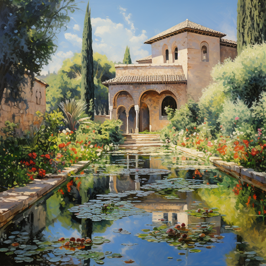 Alhambra Garden | Canvas Wall Art