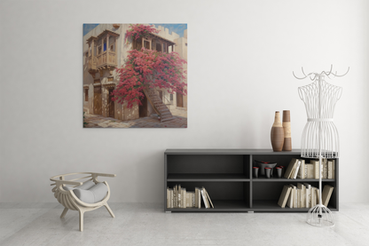 Floral House | Canvas Wall Art