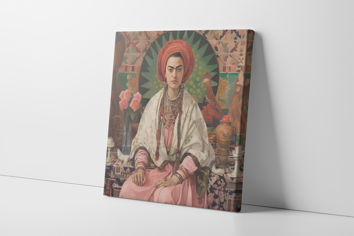 Frida in pattern | Canvas Wall Art